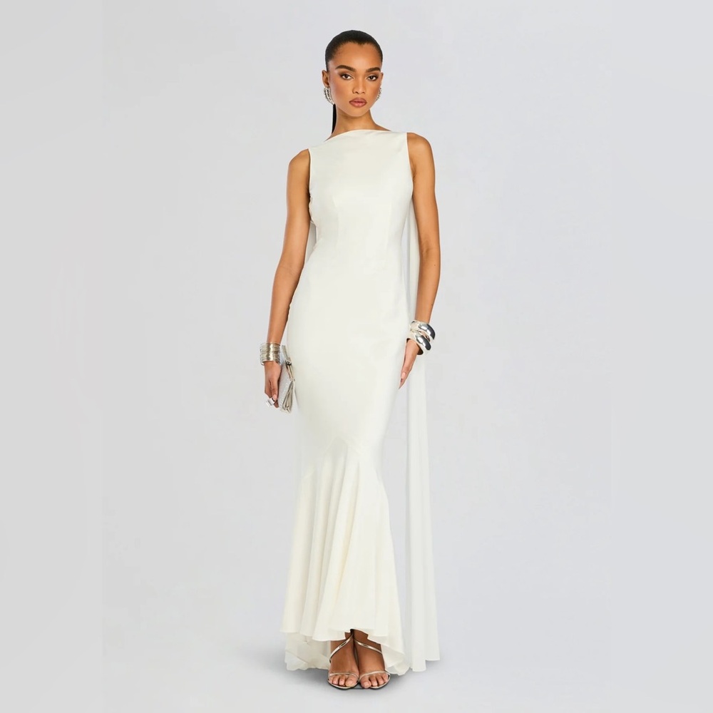 Retrofete Julia Dress Gown in White